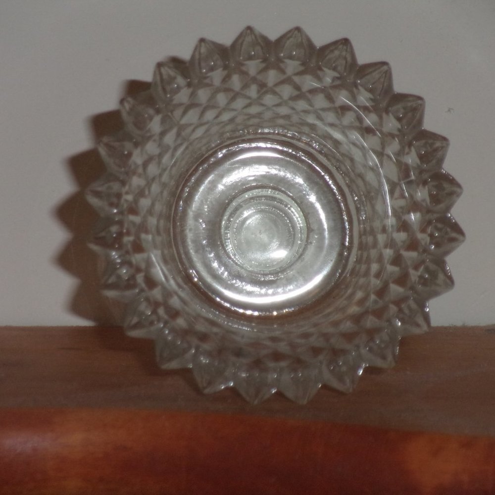 Vintage Clear Crystal Ribbed Glass Votive Tea Candle Holder Insert - Picture 8 of 8